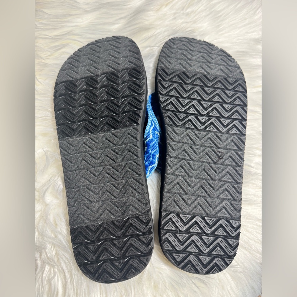 Reef Vibrant Blue and Black Men’s Sandals sz 9 - Picture 3 of 4